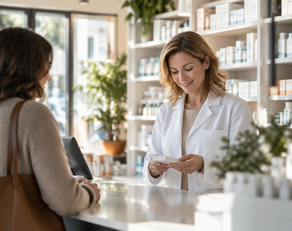 Pharmacy professionals at work — illustrative placeholder